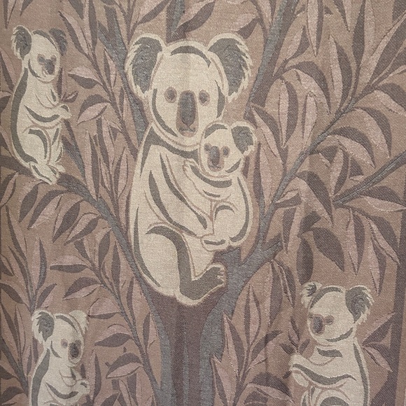 Gum Tree Koalas Blanket 2 Side FLiPSiDE Jacquard Loom Weave 100% Organic Cotton - Picture 13 of 16